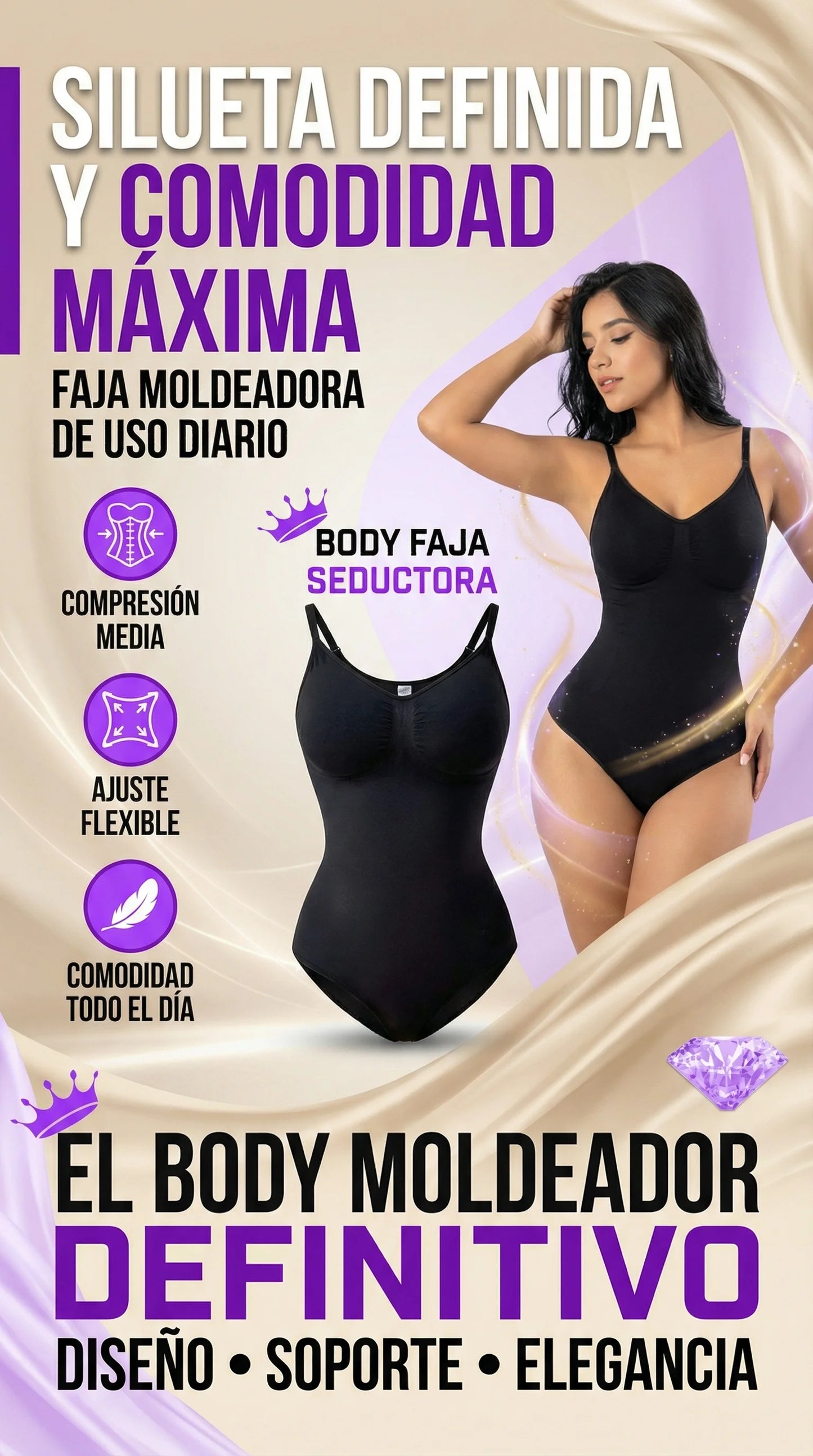 Body Moldeador Sin Costuras